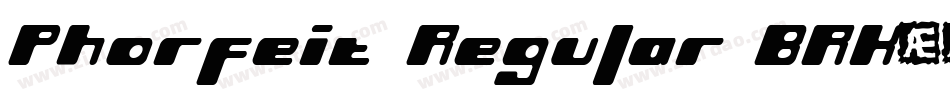 Phorfeit Regular BRK字体转换